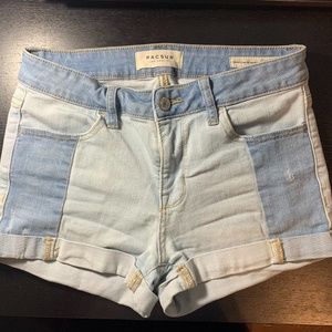 PACSUN denim jean short (two tone color)